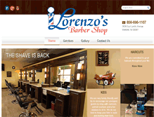 Tablet Screenshot of lorenzosbarbershop.com
